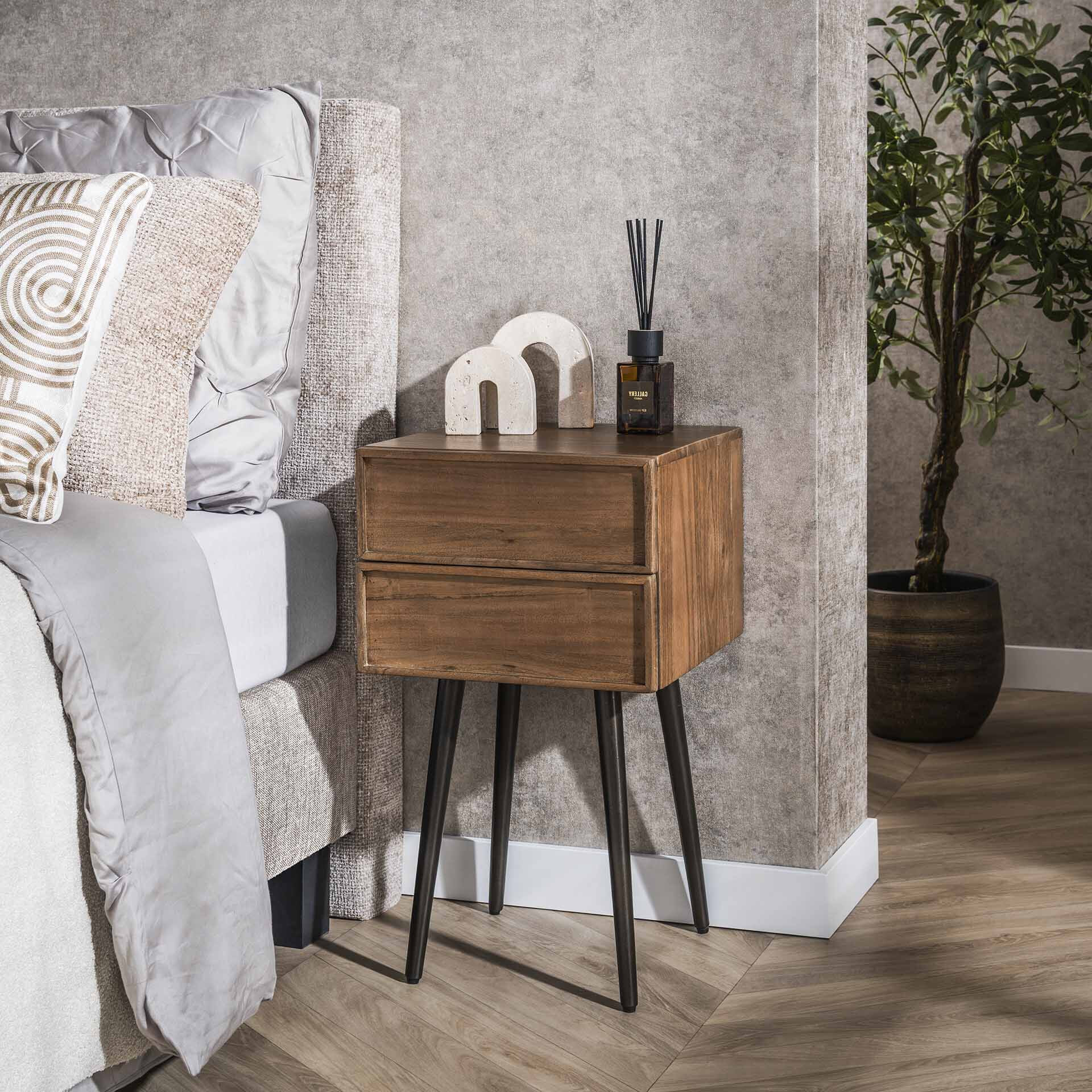 LifestyleFurn Nachtkastje 'Baila' Acaciahout