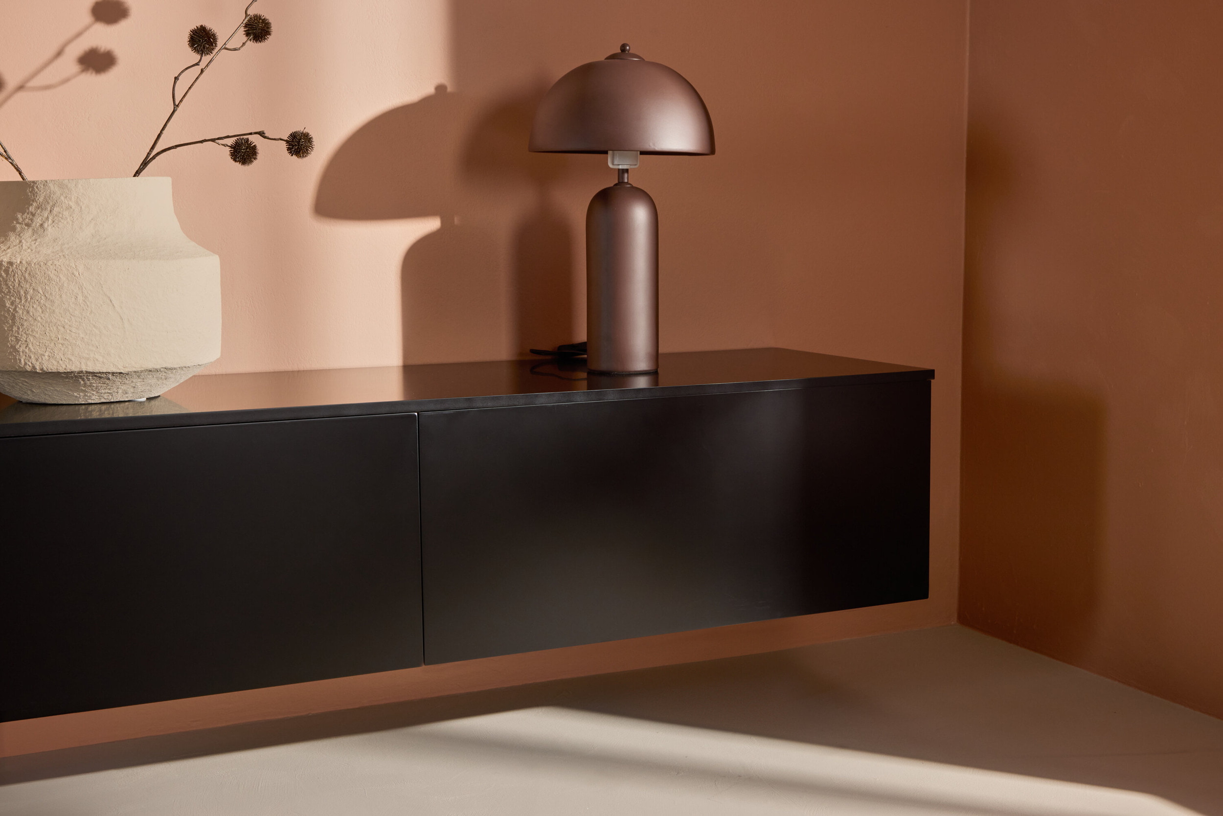 Nohr Zwevend TV-meubel 'Ericka' MDF, 160cm, kleur Zwart