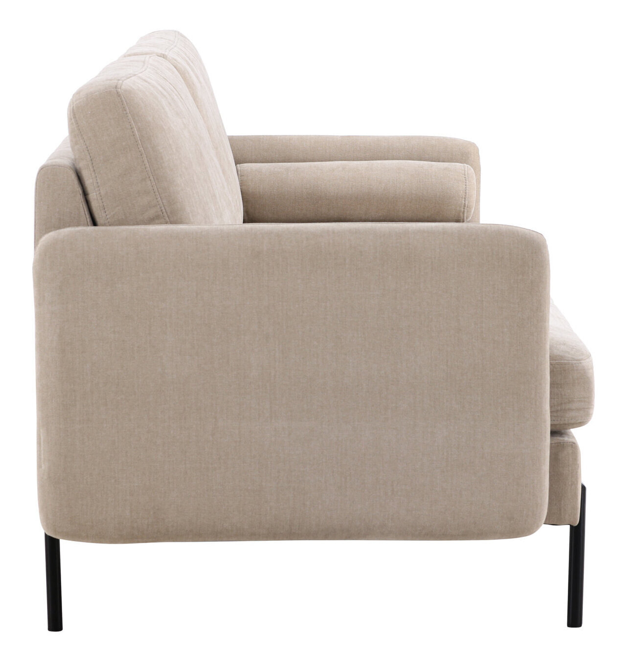 Nohr 3-zits Bank 'Janara' Velvet, 210cm, kleur Beige