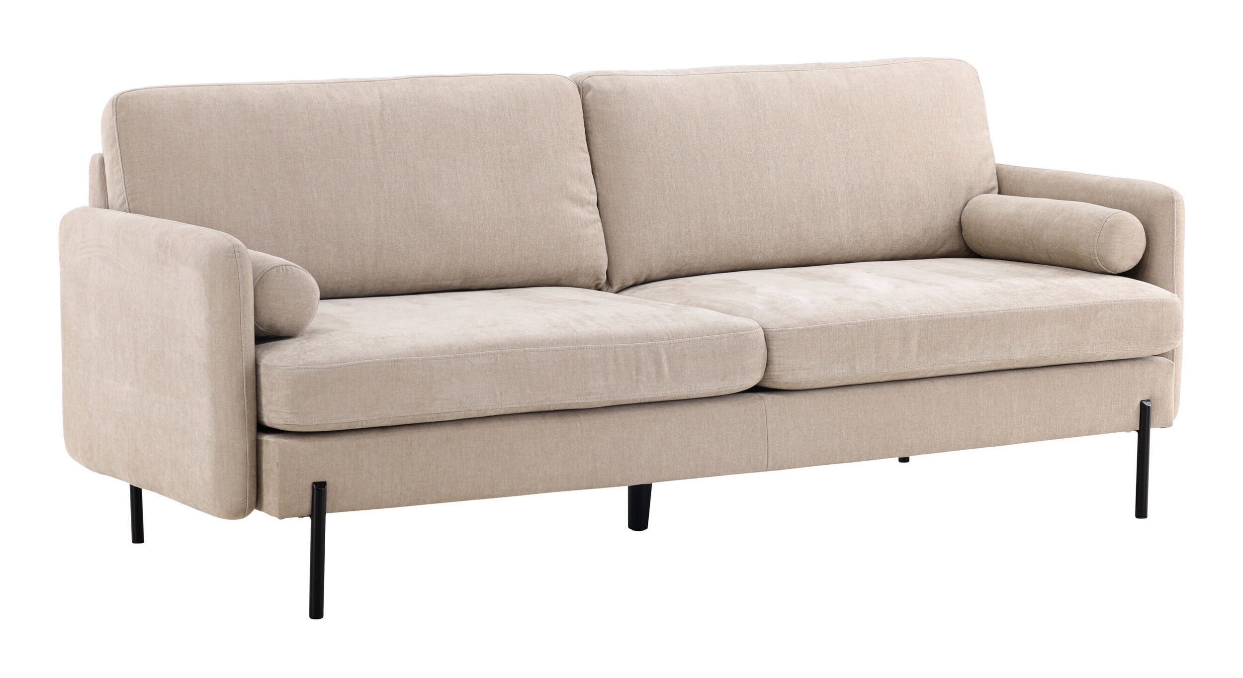 Nohr 3-zits Bank 'Janara' Velvet, 210cm, kleur Beige