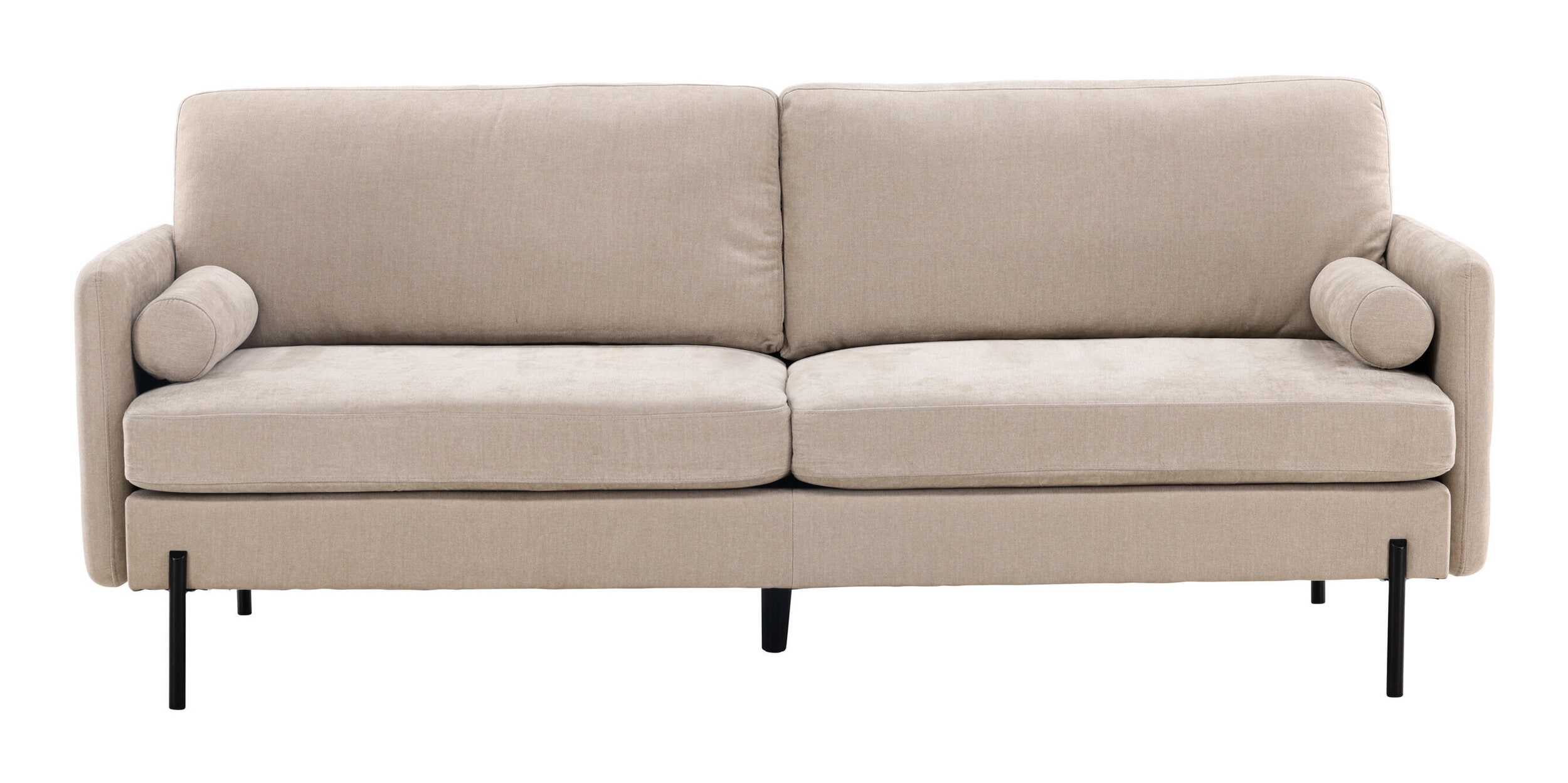 Nohr 3-zits Bank 'Janara' Velvet, 210cm, kleur Beige