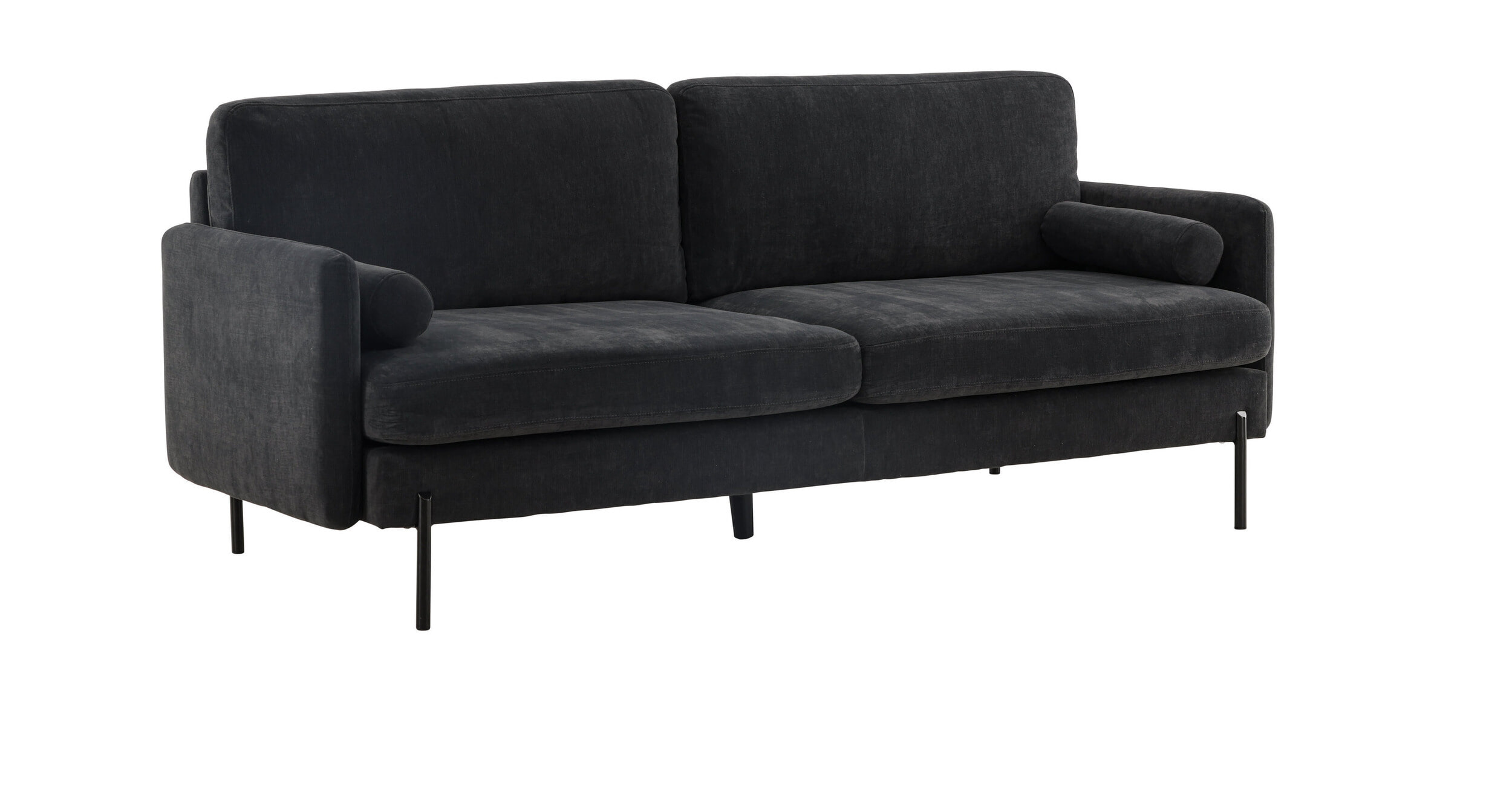 Nohr 3-zits Bank 'Janara' Velvet, kleur Donkergrijs