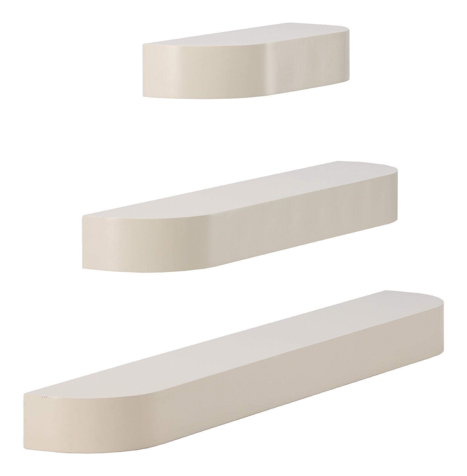 Nohr Wandplank 'Carolan' Set van 3 stuks, 55/95/135 cm, kleur Beige