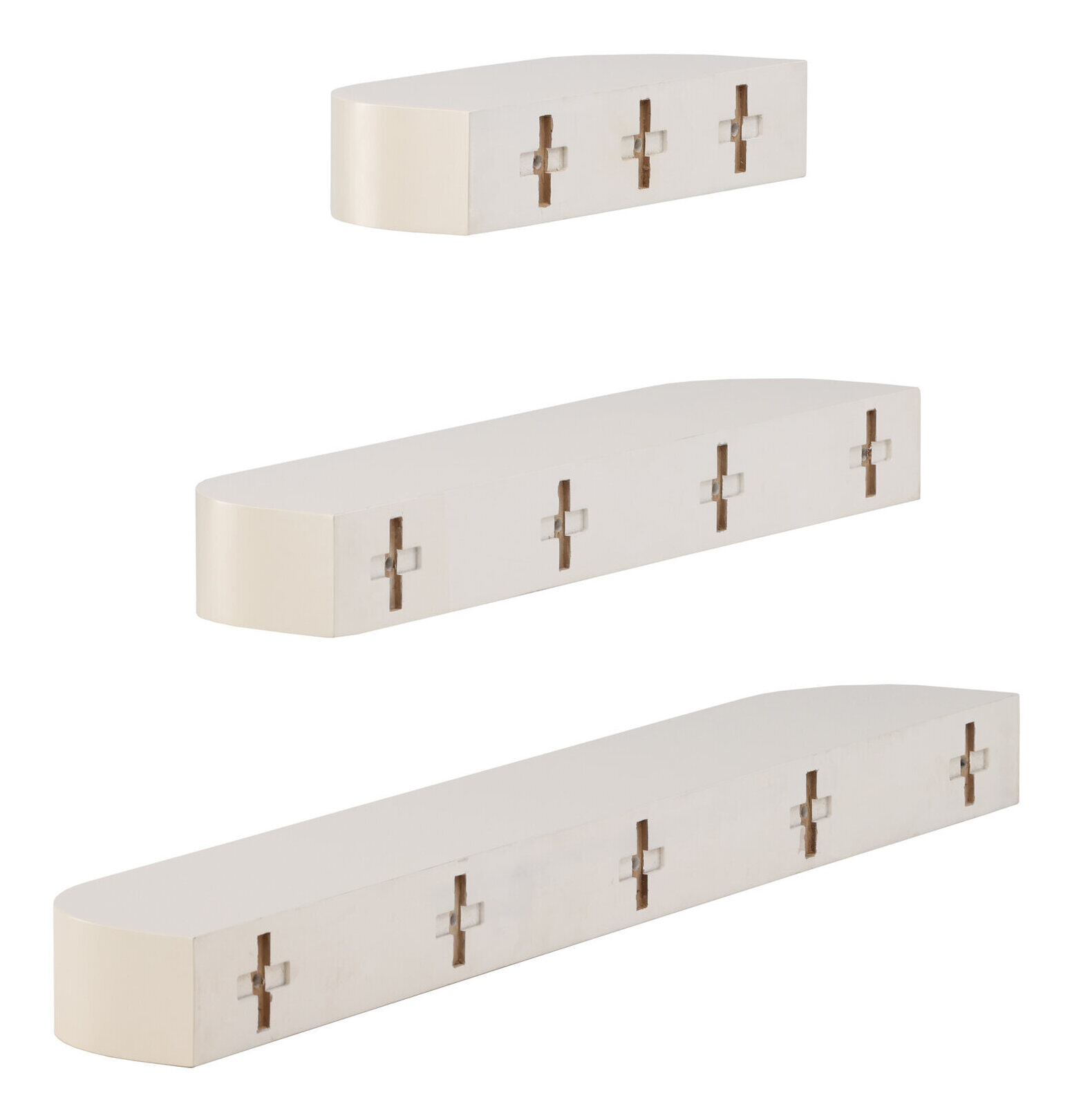 Nohr Wandplank 'Carolan' Set van 3 stuks, 55/95/135 cm, kleur Beige