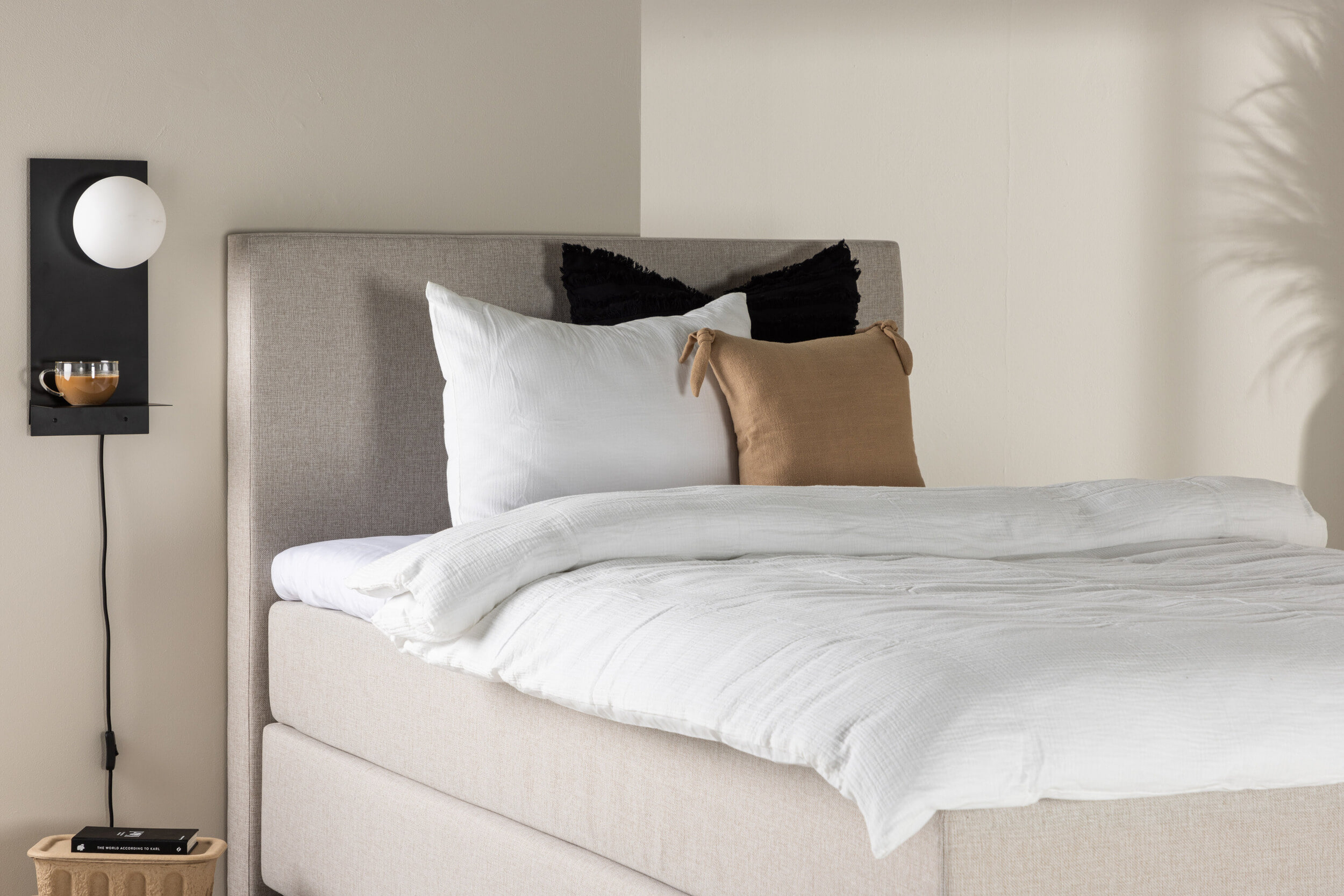 Nohr  Bed 'Jacquise' 120 x 200cm, kleur Beige