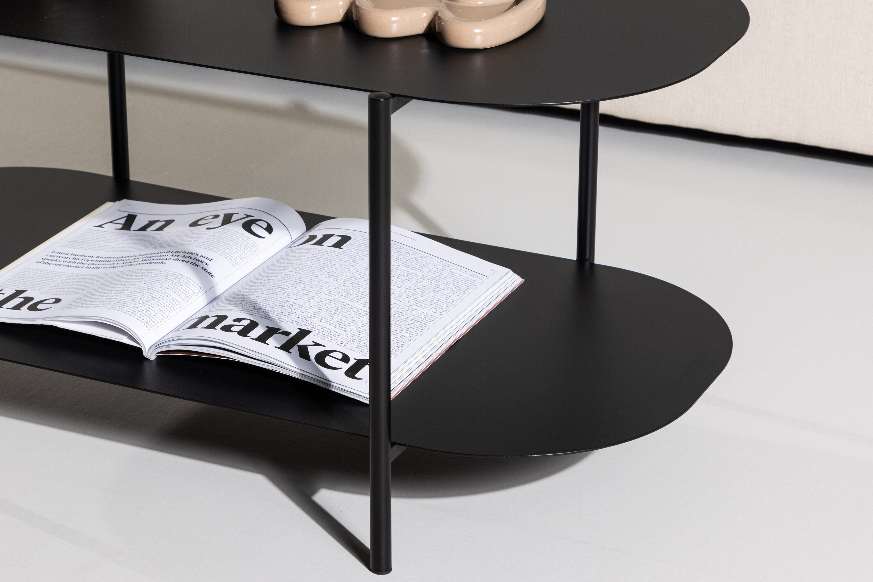 Nohr Ovale Salontafel 'Keyatta' 100 x 50cm, kleur Zwart