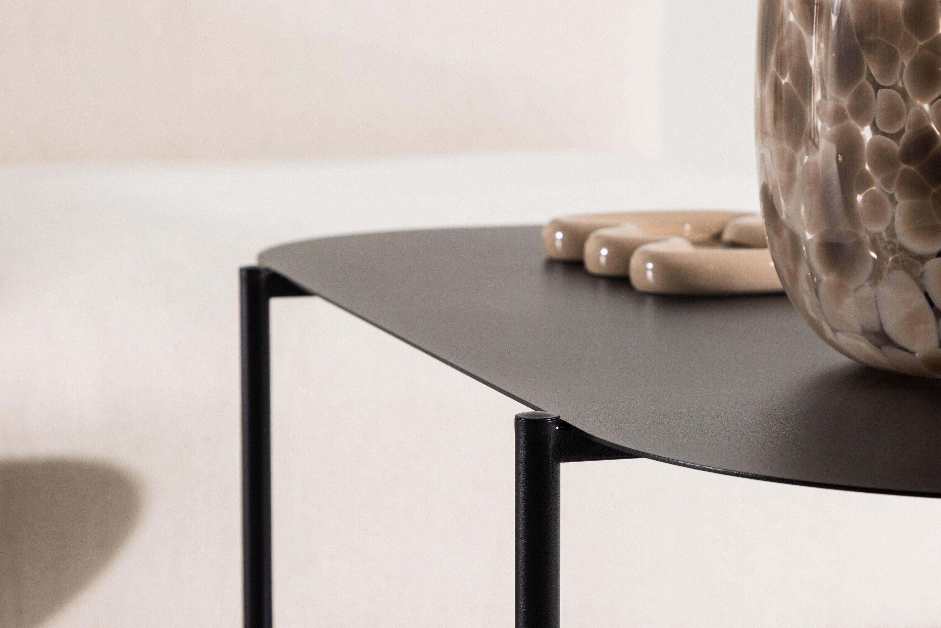 Nohr Ovale Salontafel 'Keyatta' 100 x 50cm, kleur Zwart