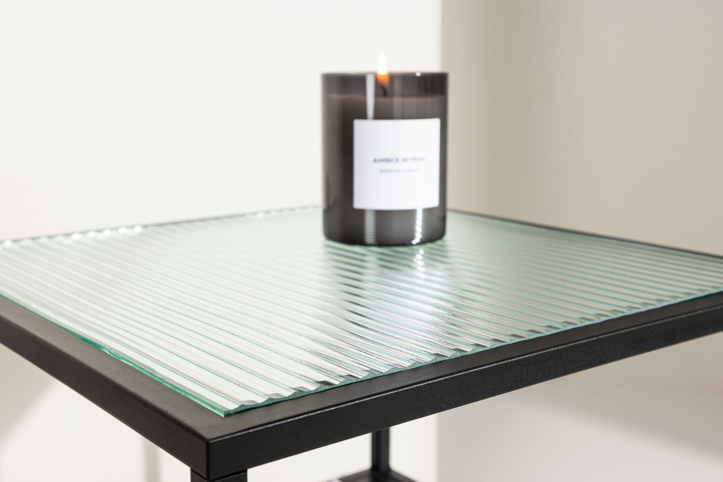 Nohr Bijzettafel 'Ebonie' Glas, 40 x 40cm