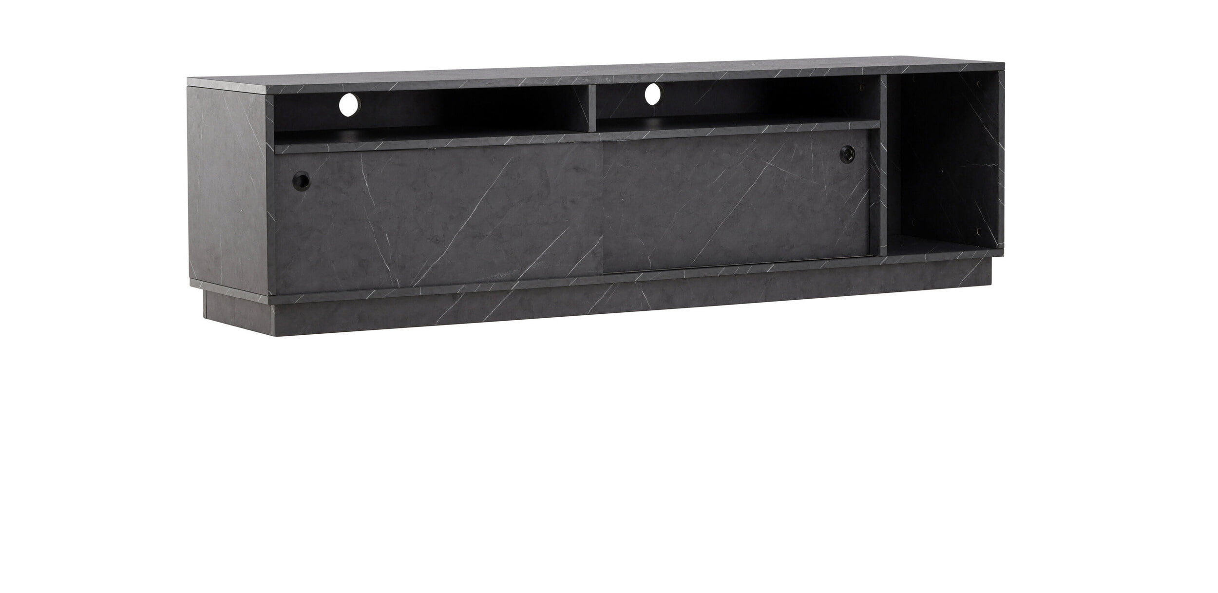 Nohr TV-meubel 'Charla' 180cm, Betonlook, kleur Zwart