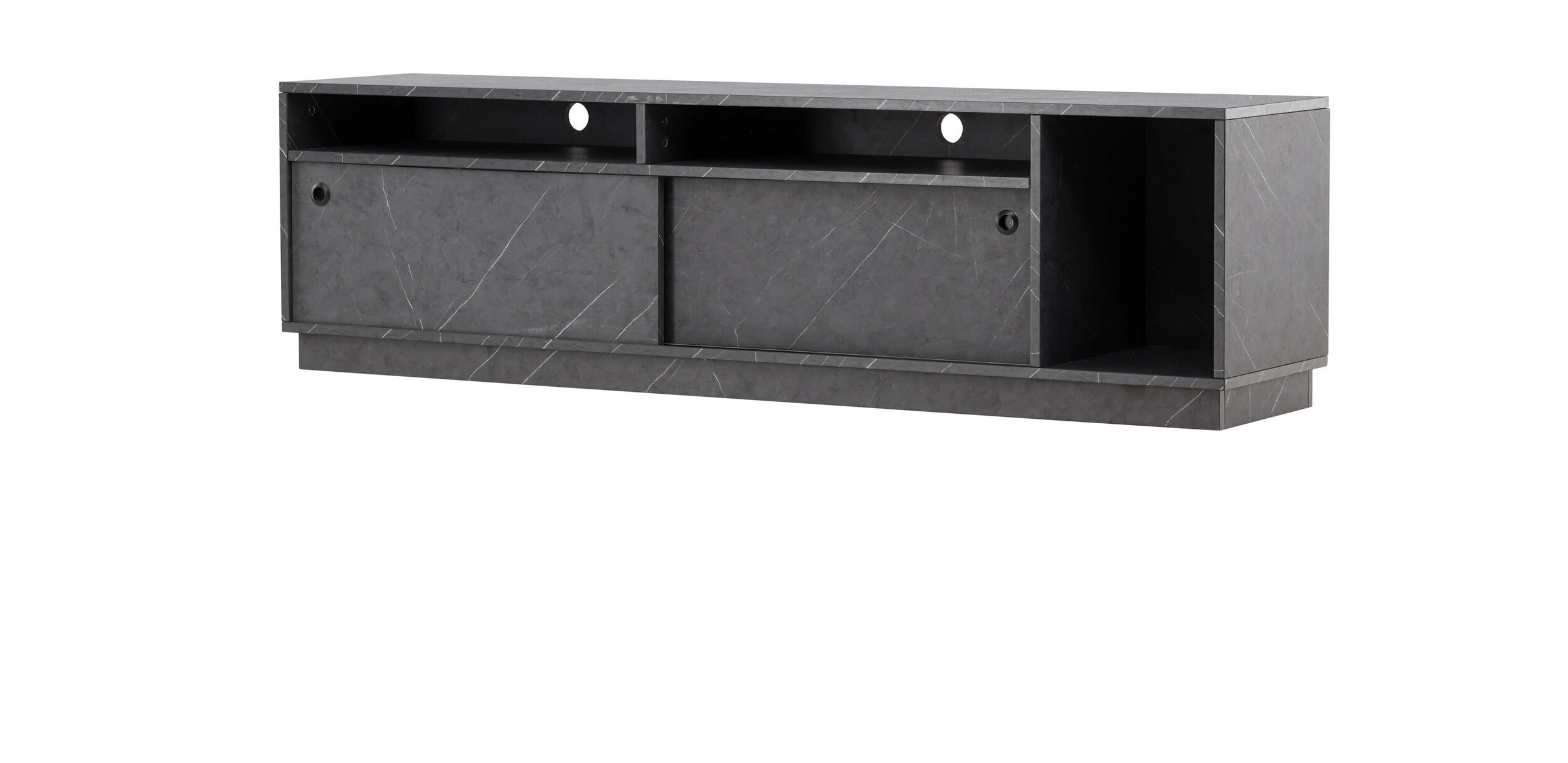 Nohr TV-meubel 'Charla' 180cm, Betonlook, kleur Zwart