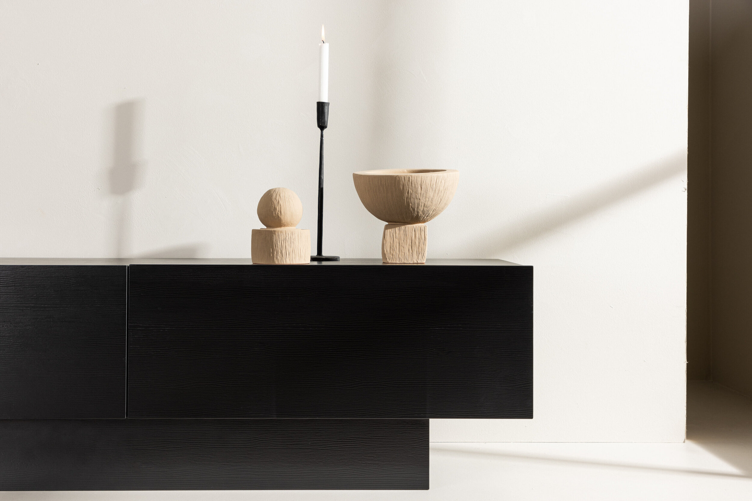 Nohr TV-meubel 'Willam' met 2 kleppen, 160cm, kleur Zwart