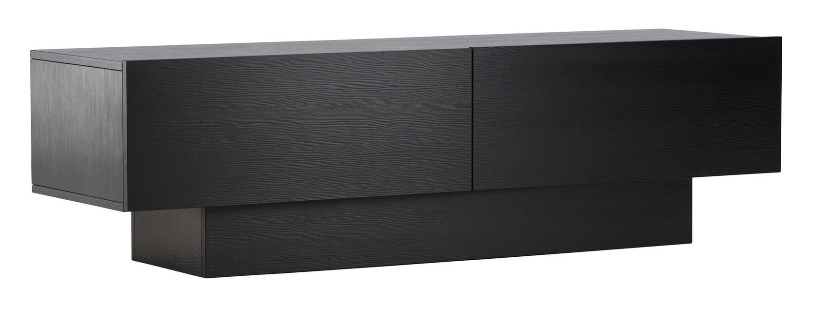 Nohr TV-meubel 'Willam' met 2 kleppen, 160cm, kleur Zwart