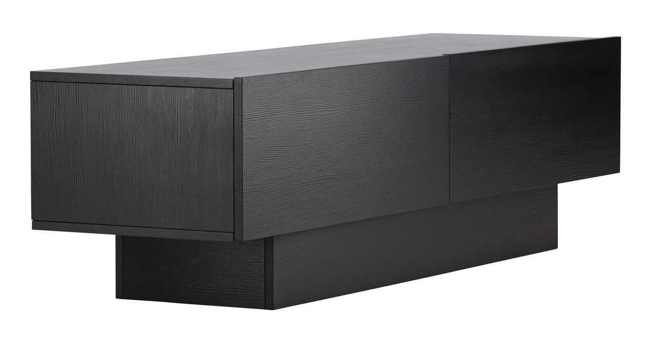 Nohr TV-meubel 'Willam' met 2 kleppen, 160cm, kleur Zwart
