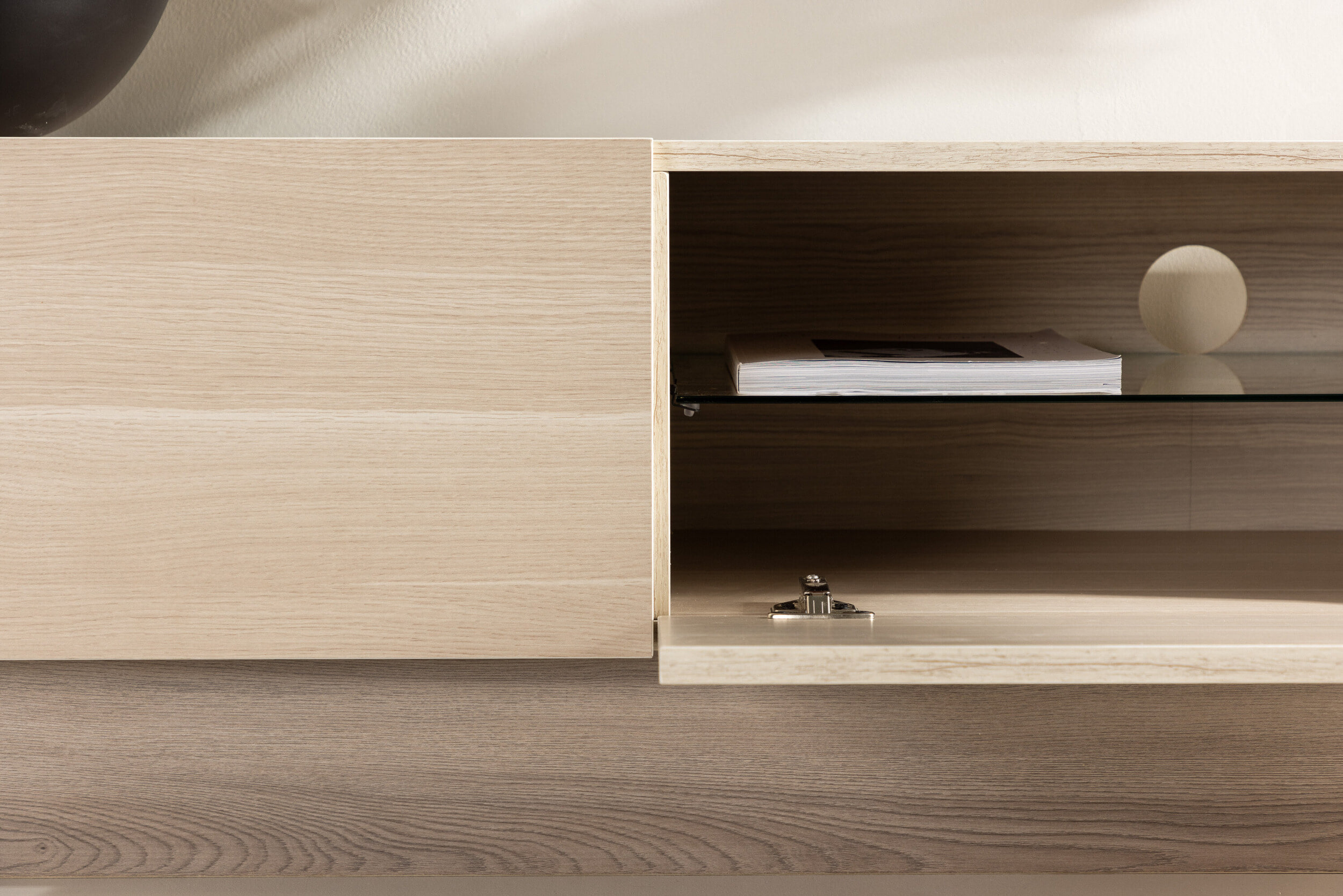 Nohr TV-meubel 'Willam' met 2 kleppen, 160cm, kleur Whitewash