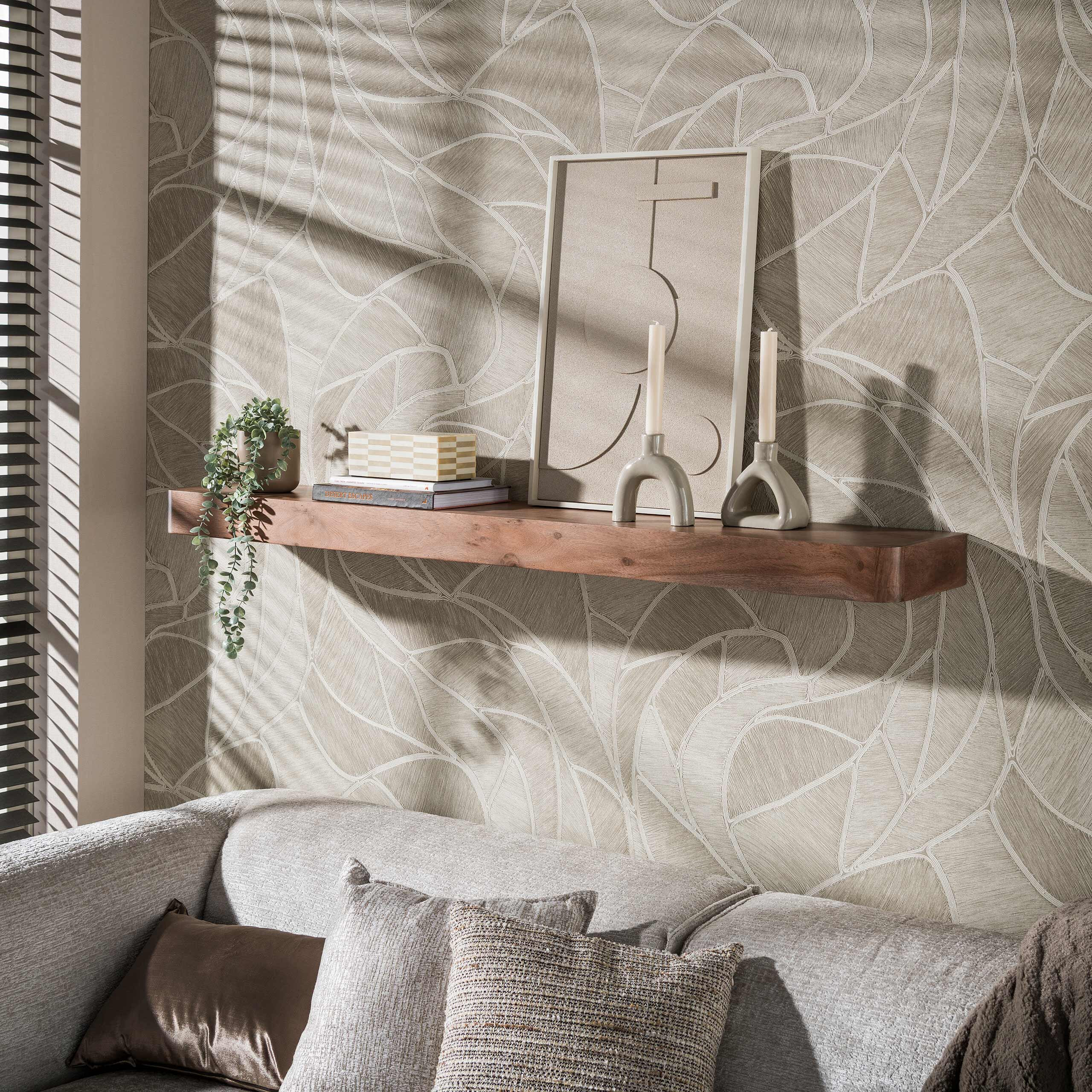 LifestyleFurn Wandplank Alania Acaciahout, 150cm - Bruin