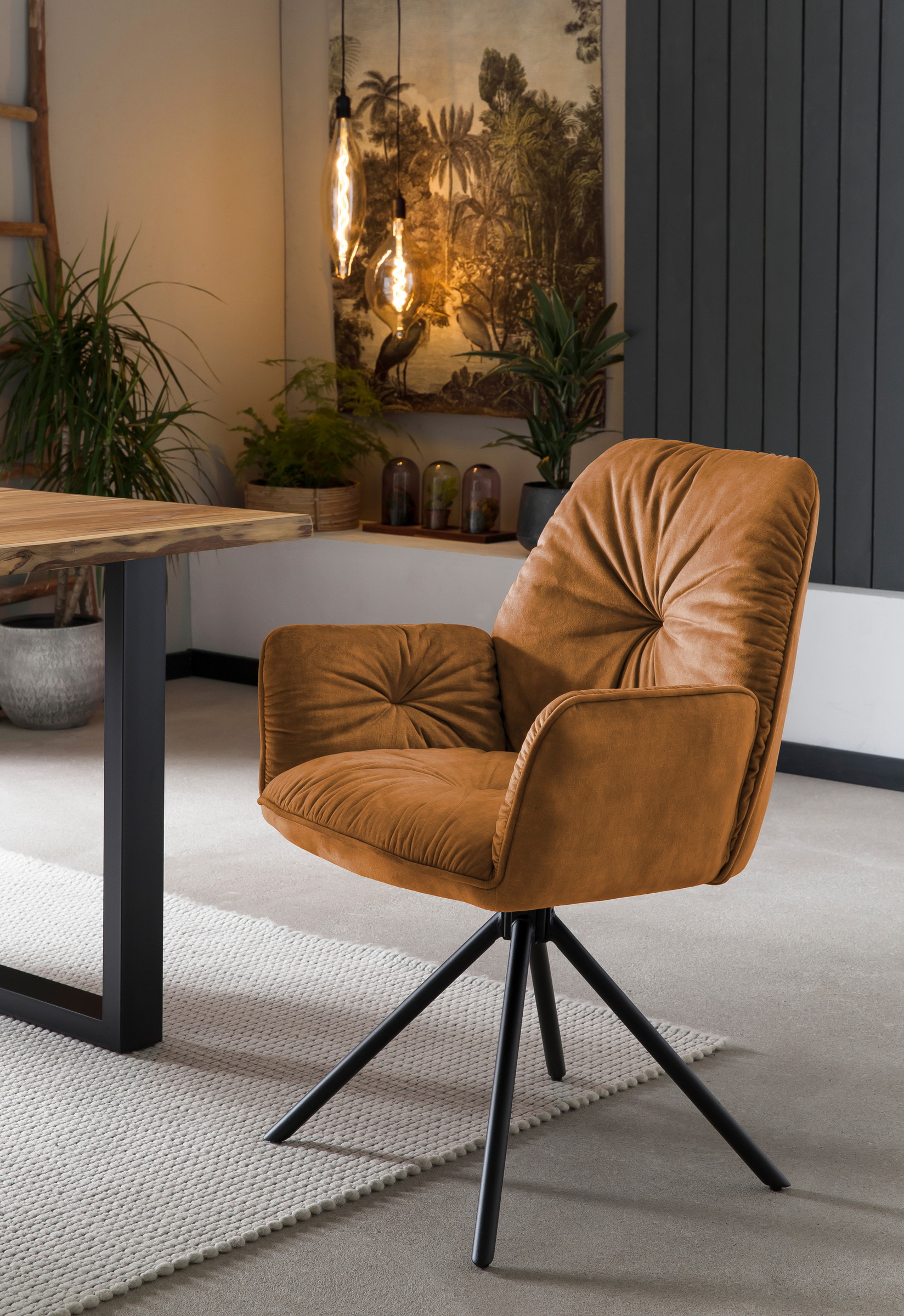 Artistiq Eetkamerstoel 'Gadi' Velvet, kleur Goud
