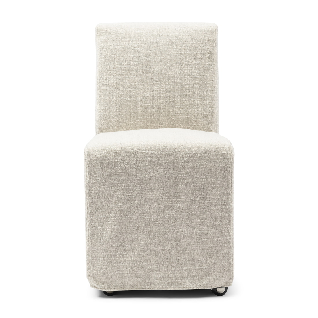 Rivièra Maison Eetkamerstoel 'Firenze' Op wielen, Rich Tweed, kleur Antique White
