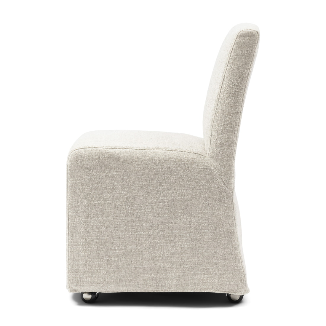 Rivièra Maison Eetkamerstoel 'Firenze' Op wielen, Rich Tweed, kleur Antique White
