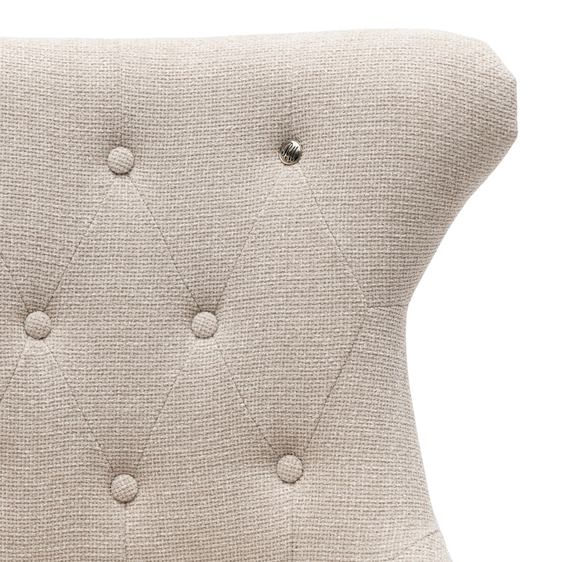 Rivièra Maison Eetkamerstoel 'George' Chenille Jacquard, kleur Glossy Flax