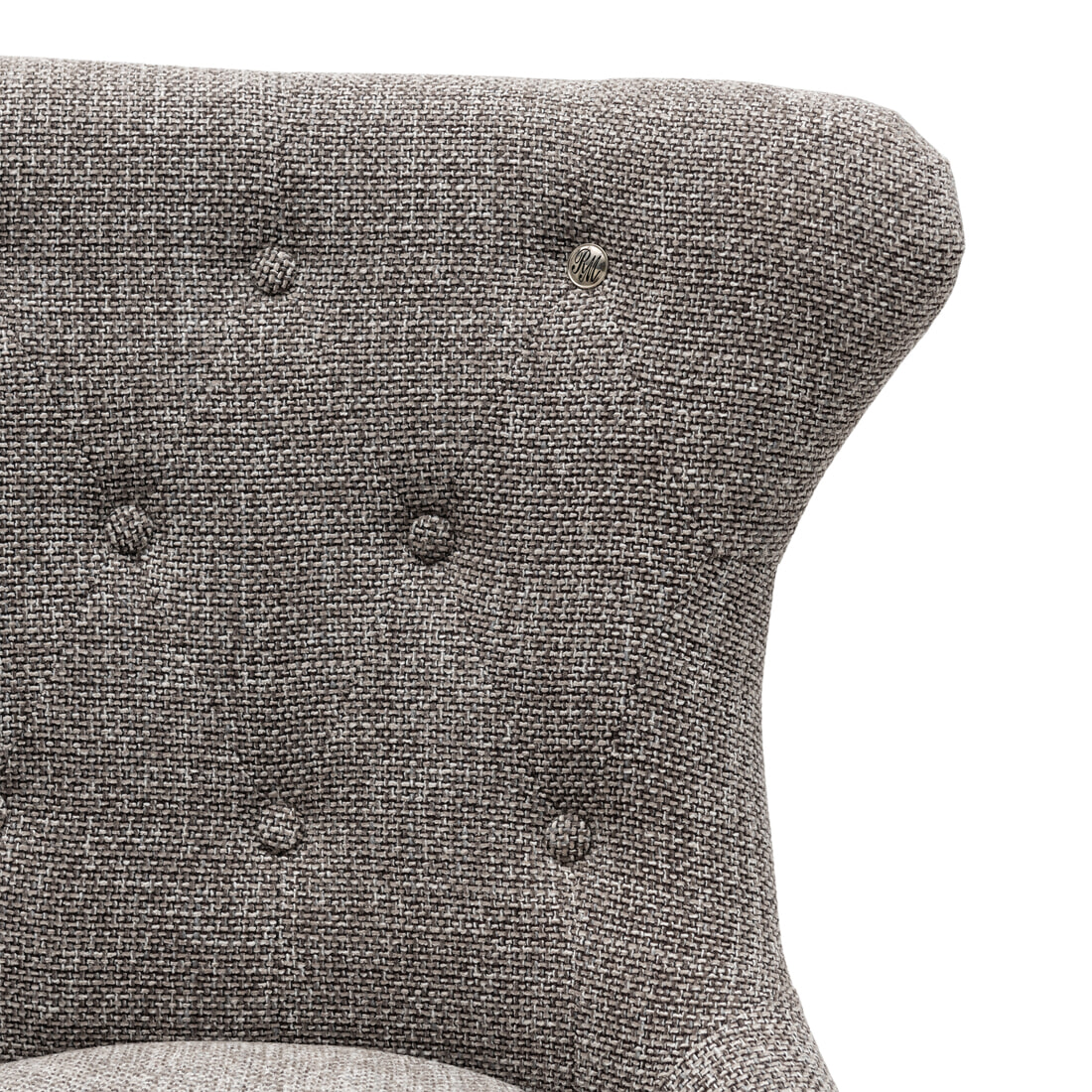 Rivièra Maison Eetkamerstoel 'George' Chenille Jacquard, kleur Bright Taupe