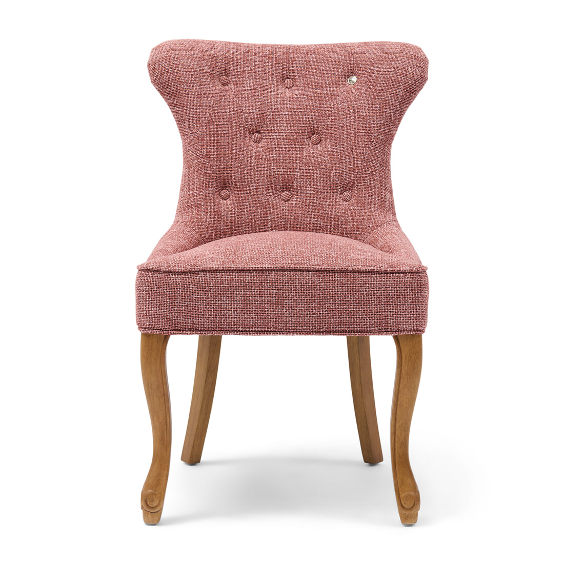 Rivièra Maison Eetkamerstoel 'George' Chenille Jacquard, kleur Coral Pink
