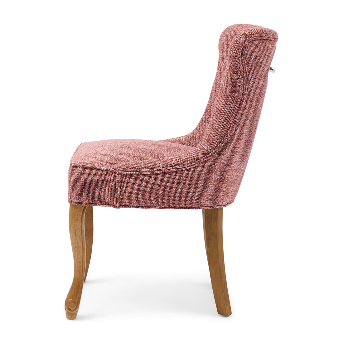 Rivièra Maison Eetkamerstoel 'George' Chenille Jacquard, kleur Coral Pink