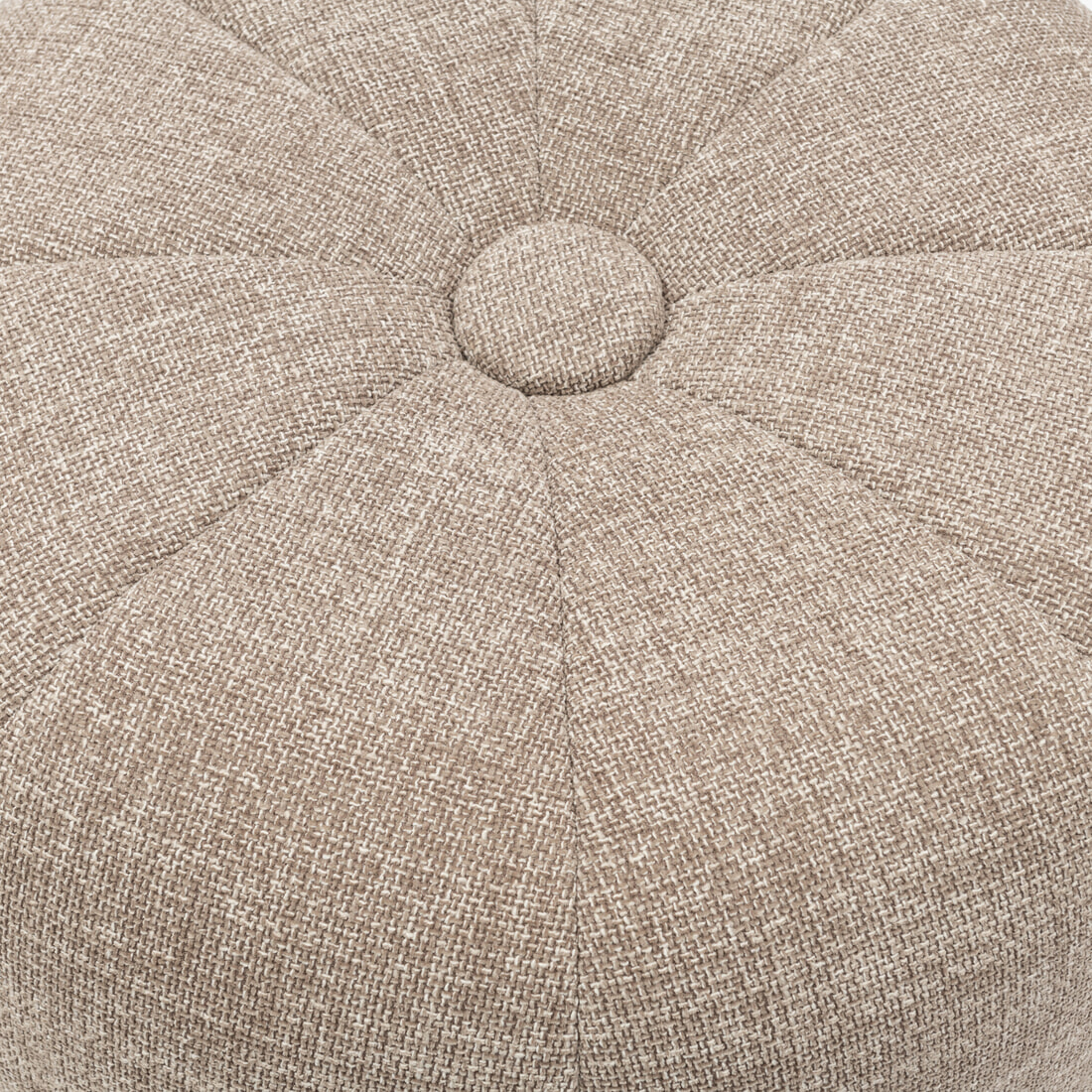 Rivièra Maison Hocker 'Falcone' Chenille Jacquard, kleur Bright Taupe
