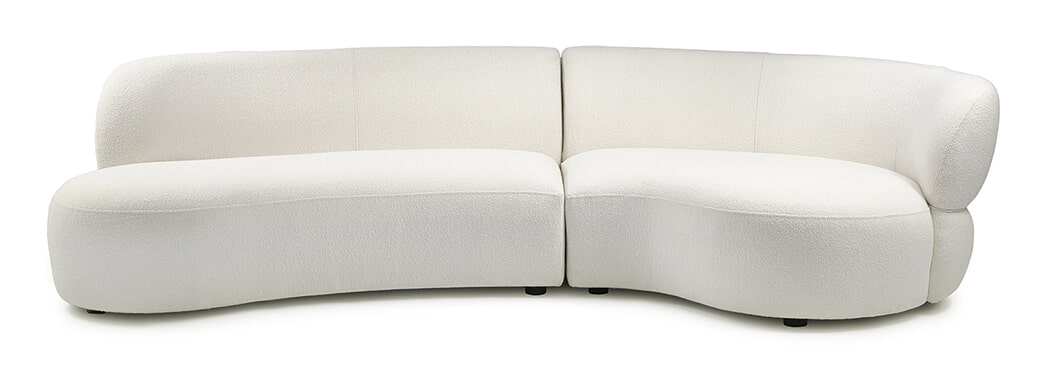 Rivièra Maison Organische 2,5-zits Bank 'San Remo' Bouclé, kleur Simply White