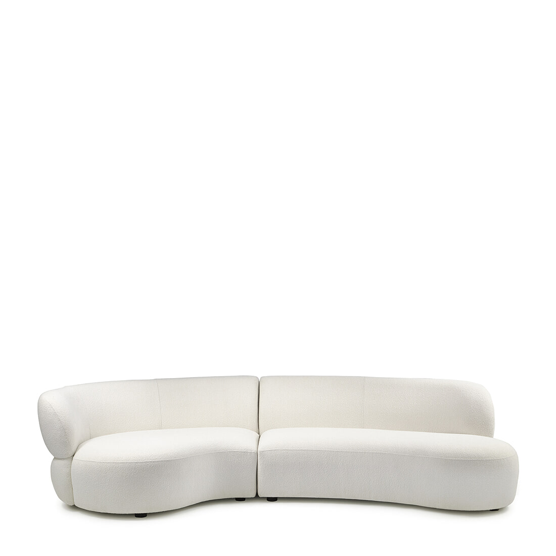 Rivièra Maison Organische 2,5-zits Bank San Remo Links, Bouclé - Simply White