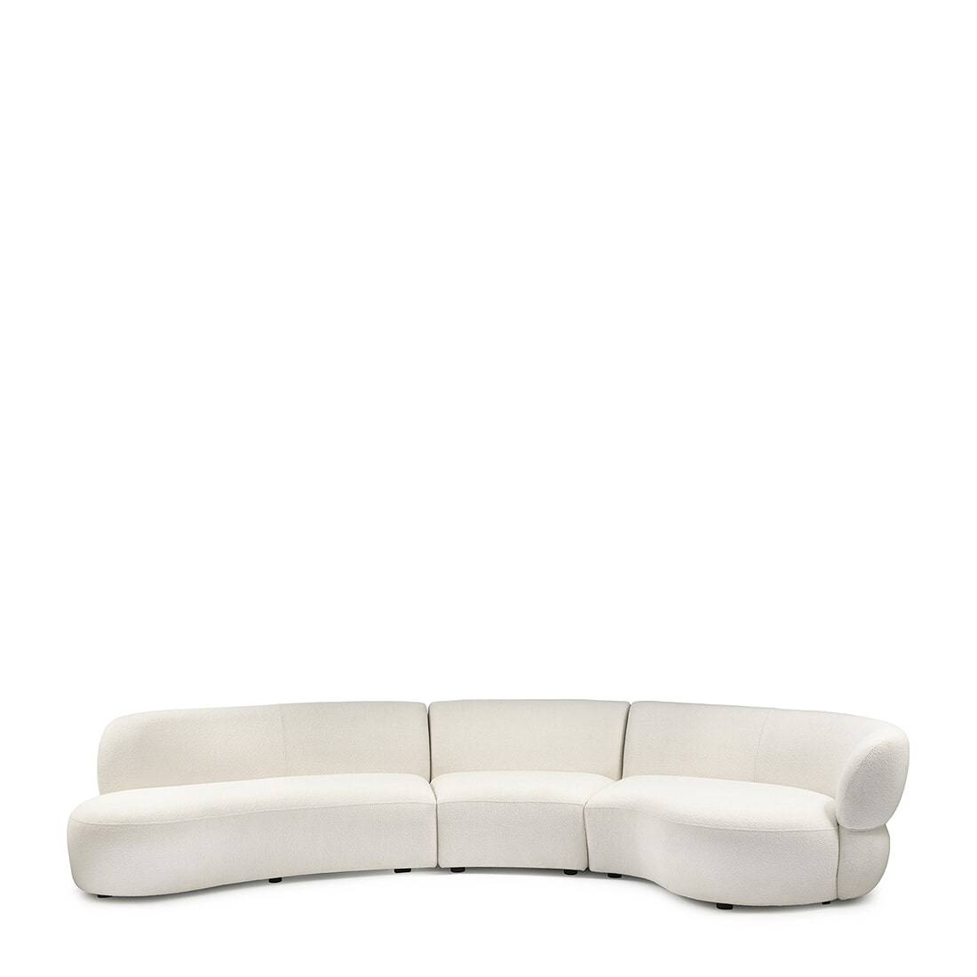 Rivièra Maison 3,5-zitsbank San Remo Rechts, Bouclé - Simply White