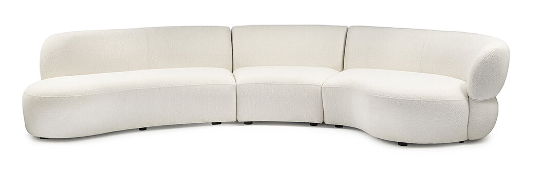 Rivièra Maison Organische 3,5-zits Bank 'San Remo' Bouclé, kleur Simply White