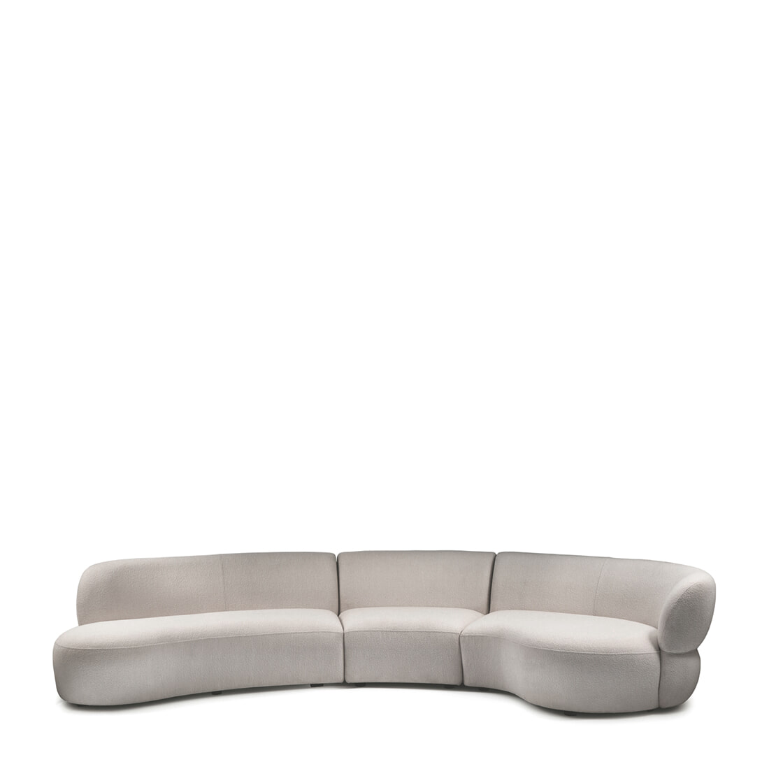 Rivièra Maison Organische 3,5-zits Bank San Remo Rechts, Bouclé - Natural Grey