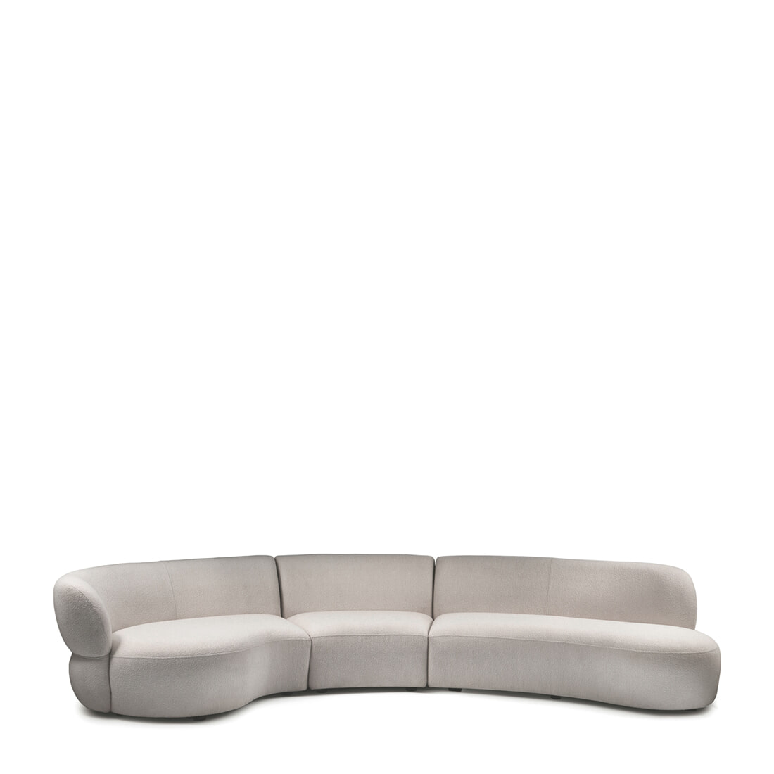 Rivièra Maison Organische 3,5-zits Bank San Remo Links, Bouclé - Natural Grey