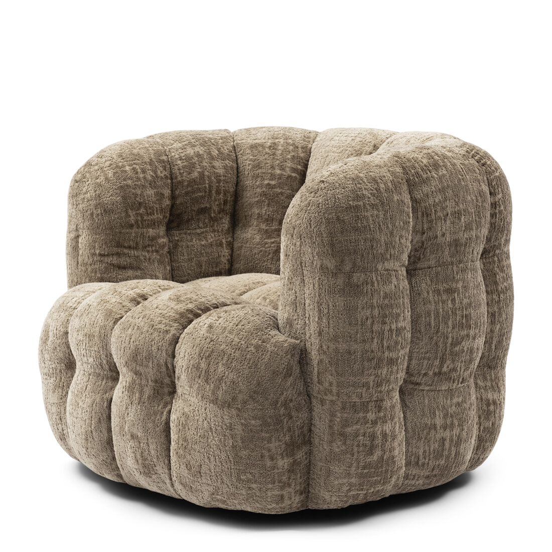 Rivièra Maison Draaifauteuil 'Arosa' Chenille, kleur Taupe