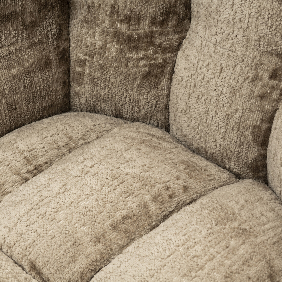 Rivièra Maison Draaifauteuil 'Arosa' Chenille, kleur Taupe