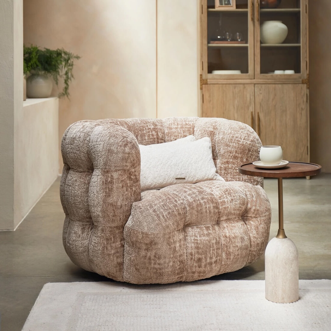 Rivièra Maison Draaifauteuil 'Arosa' Chenille