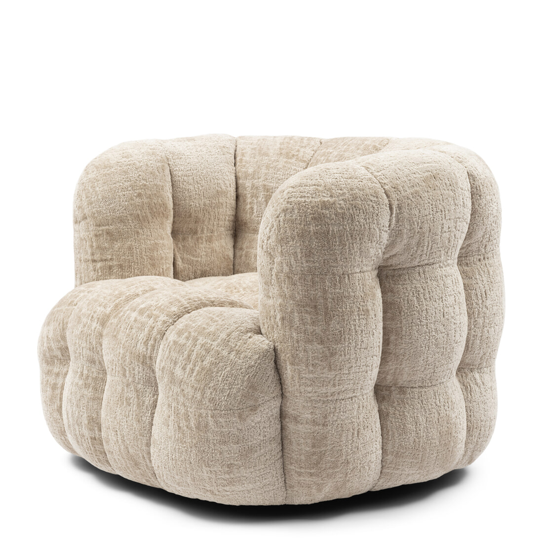 Rivièra Maison Draaifauteuil 'Arosa' Chenille, kleur Naturel