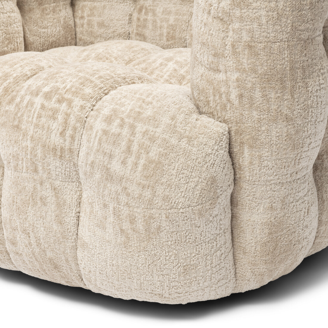 Rivièra Maison Draaifauteuil 'Arosa' Chenille, kleur Naturel