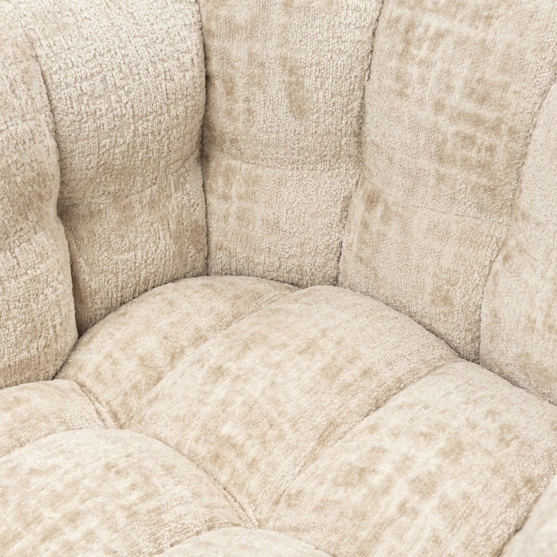 Rivièra Maison Draaifauteuil 'Arosa' Chenille, kleur Naturel