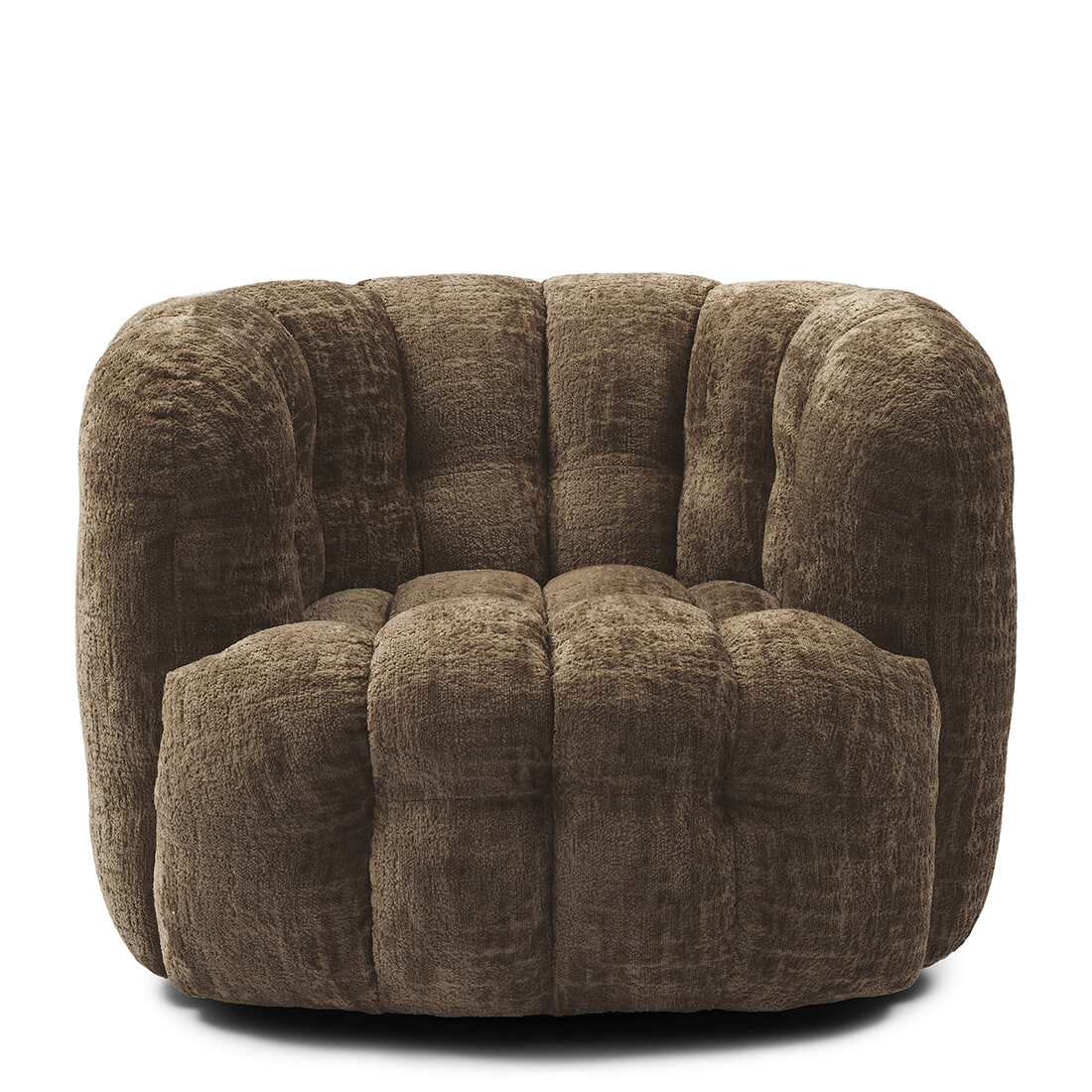 Rivièra Maison Draaifauteuil 'Arosa' Chenille, kleur Bruin