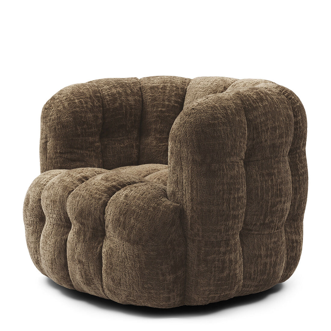 Rivièra Maison Draaifauteuil 'Arosa' Chenille, kleur Bruin
