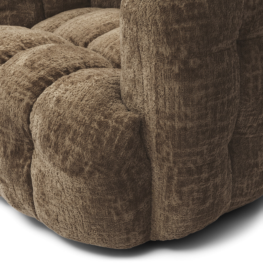 Rivièra Maison Draaifauteuil 'Arosa' Chenille, kleur Bruin