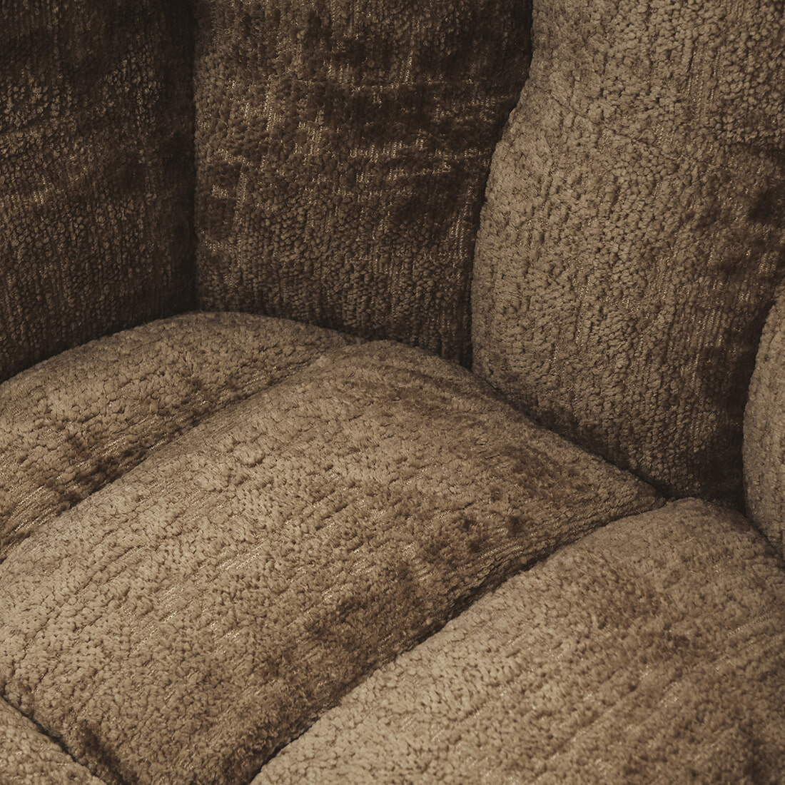 Rivièra Maison Draaifauteuil 'Arosa' Chenille, kleur Bruin