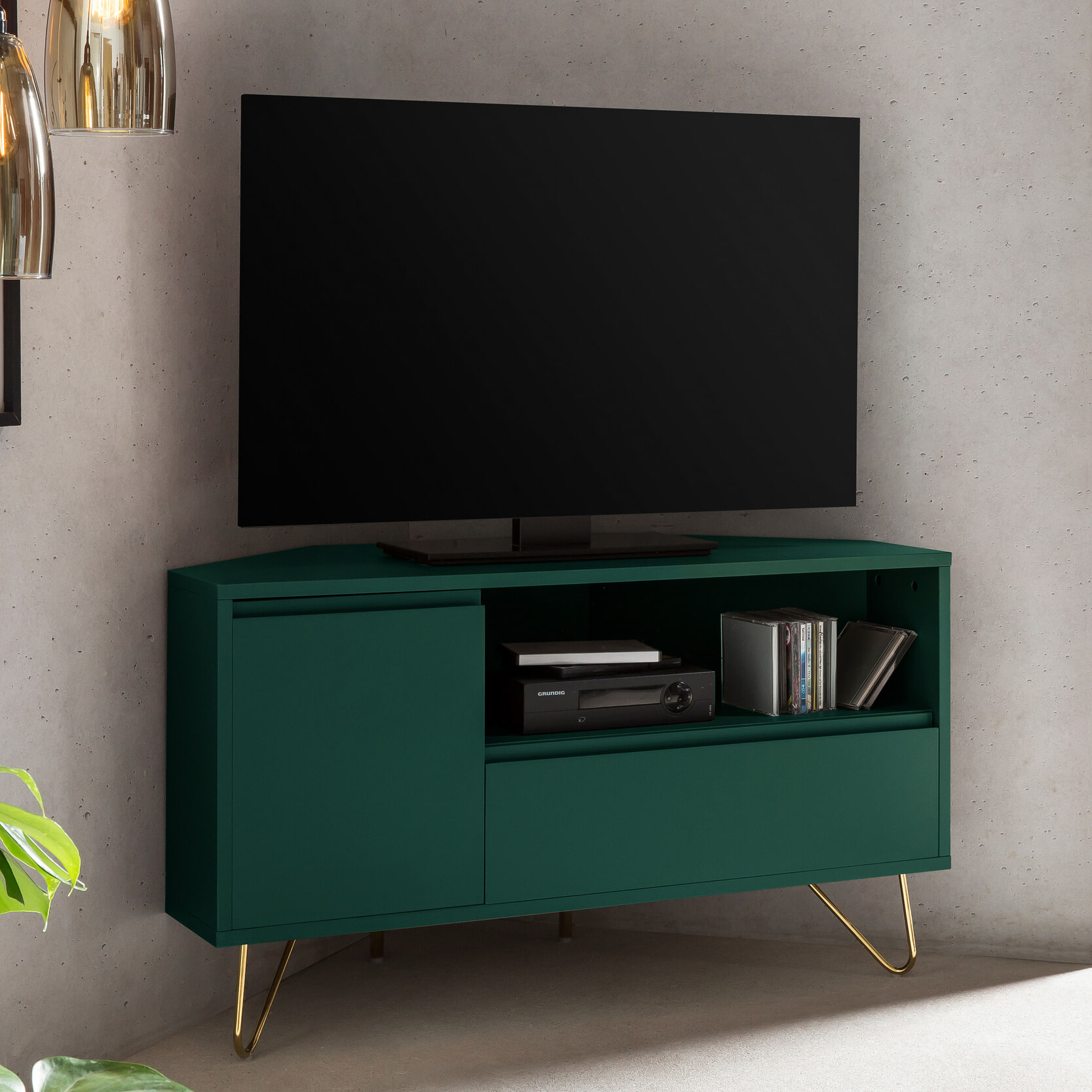 Artistiq Hoek TV-meubel 'Carles' 100cm, kleur groen