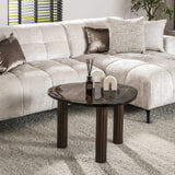 LifestyleFurn Organische Salontafel 'Cassidi' Glas, 70 x 59cm, kleur Koper Antiek