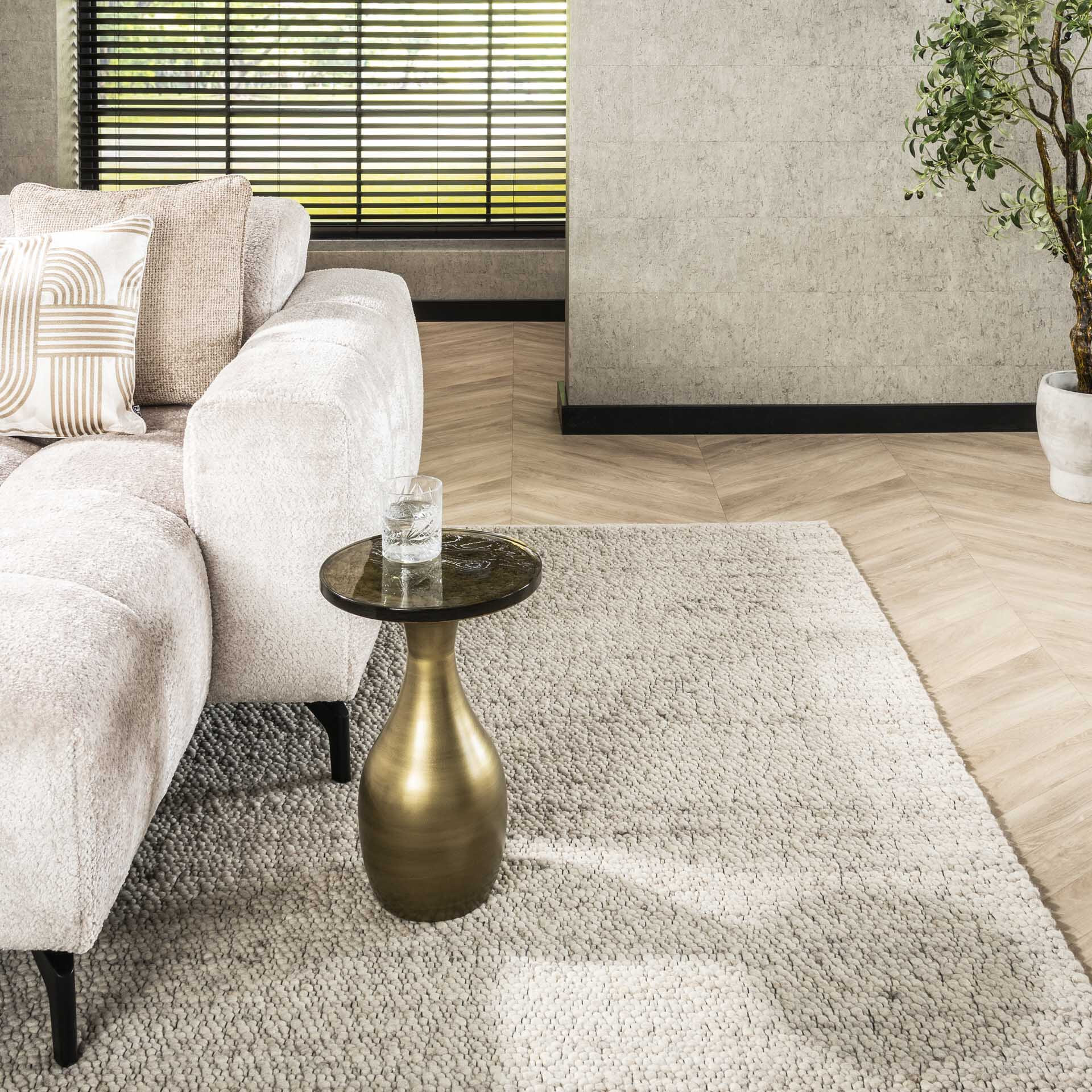 LifestyleFurn Ronde Bijzettafel 'Cassidi' Glas, 30cm