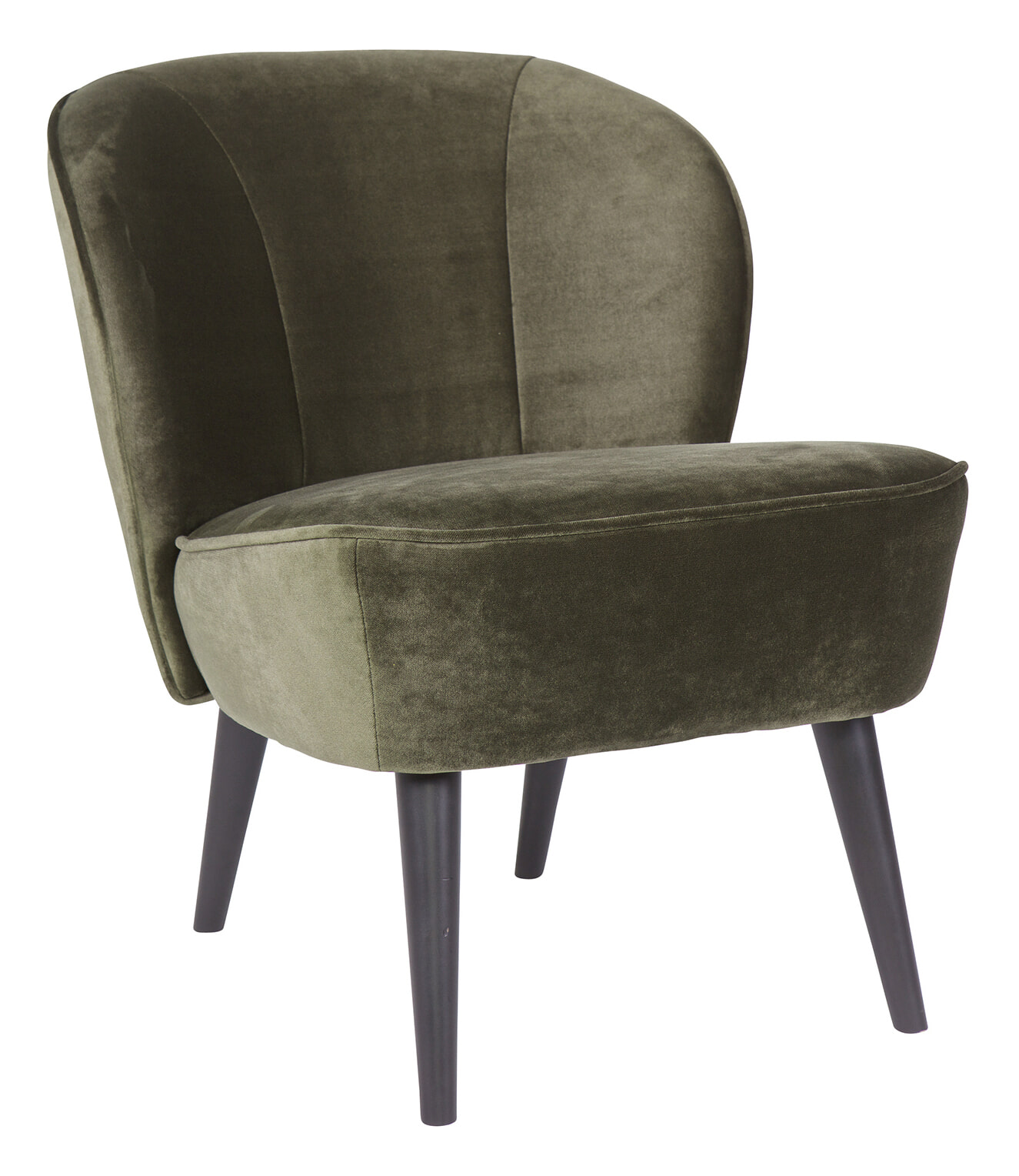 WOOOD Fauteuil 'Sara' Velvet, kleur Groen