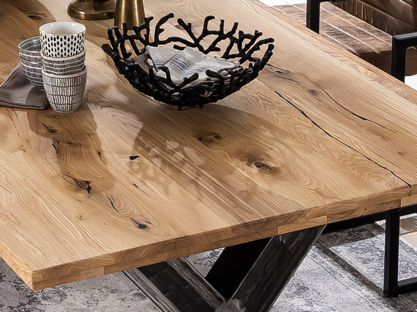 Artistiq Eettafel 'Jermiah' Eiken, 220 x 100cm