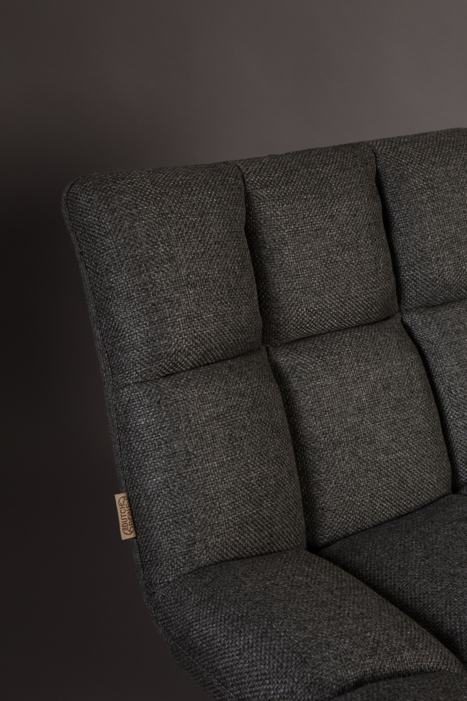 Dutchbone Fauteuil 'Bar', kleur Donkergrijs