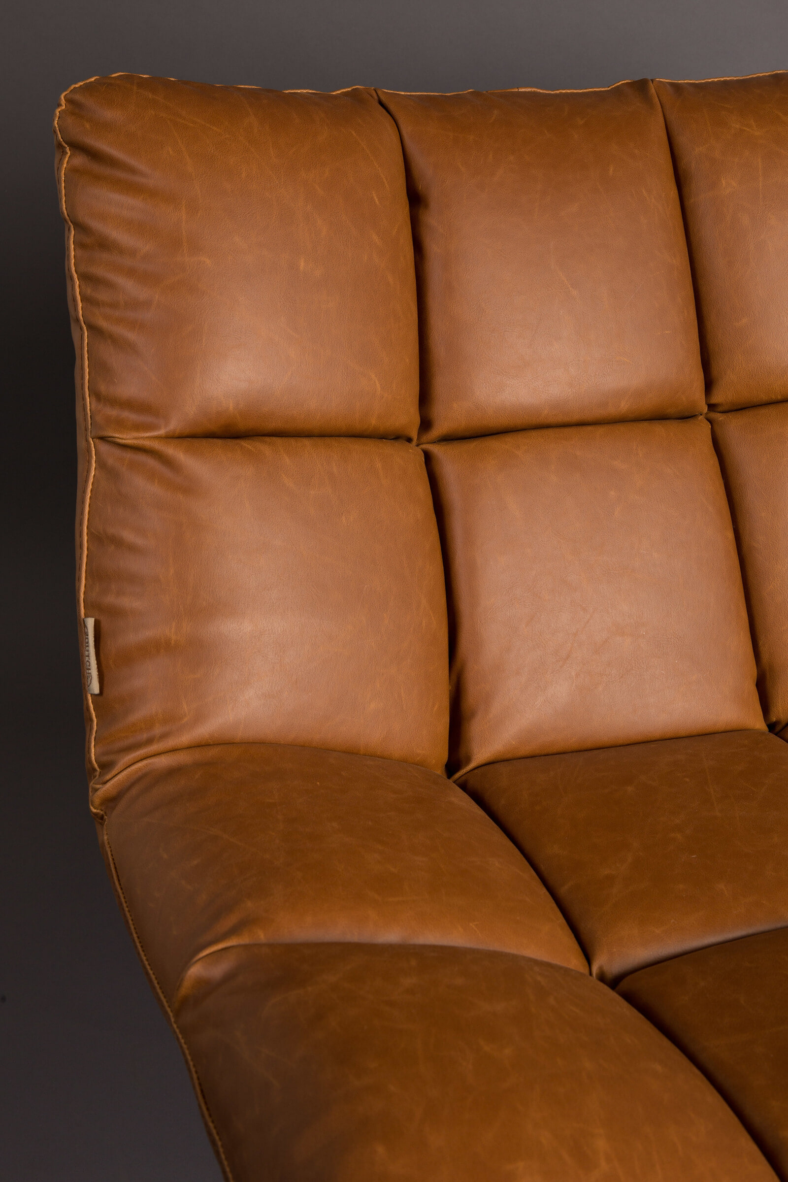 Dutchbone Fauteuil 'Bar' PU, kleur Vintage Bruin